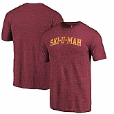 Minnesota Golden Gophers Fanatics Branded Heathered Maroon Arched Battle Cry Tri Blend T-Shirt,baseball caps,new era cap wholesale,wholesale hats